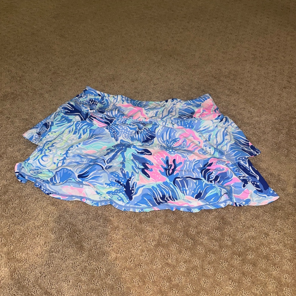 Lilly Pulitzer Blue and Pink Mini Skirt